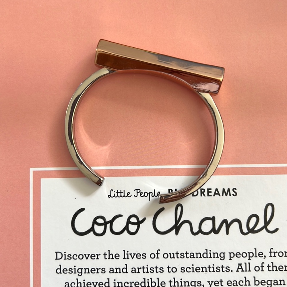 💎G&B GILES & BROTHER Mini Cuff Bracelet Bangle (Gilt) Silver & Rose Gold toned